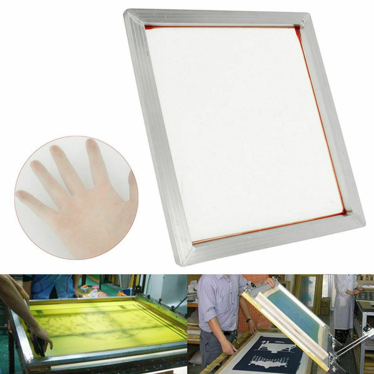 INTBUYING 6-Pack 7.5x10 Stretched Screen Printing Screen Frame with mesh  Aluminum Frame Silk Screen Press Tool with 180m screen 